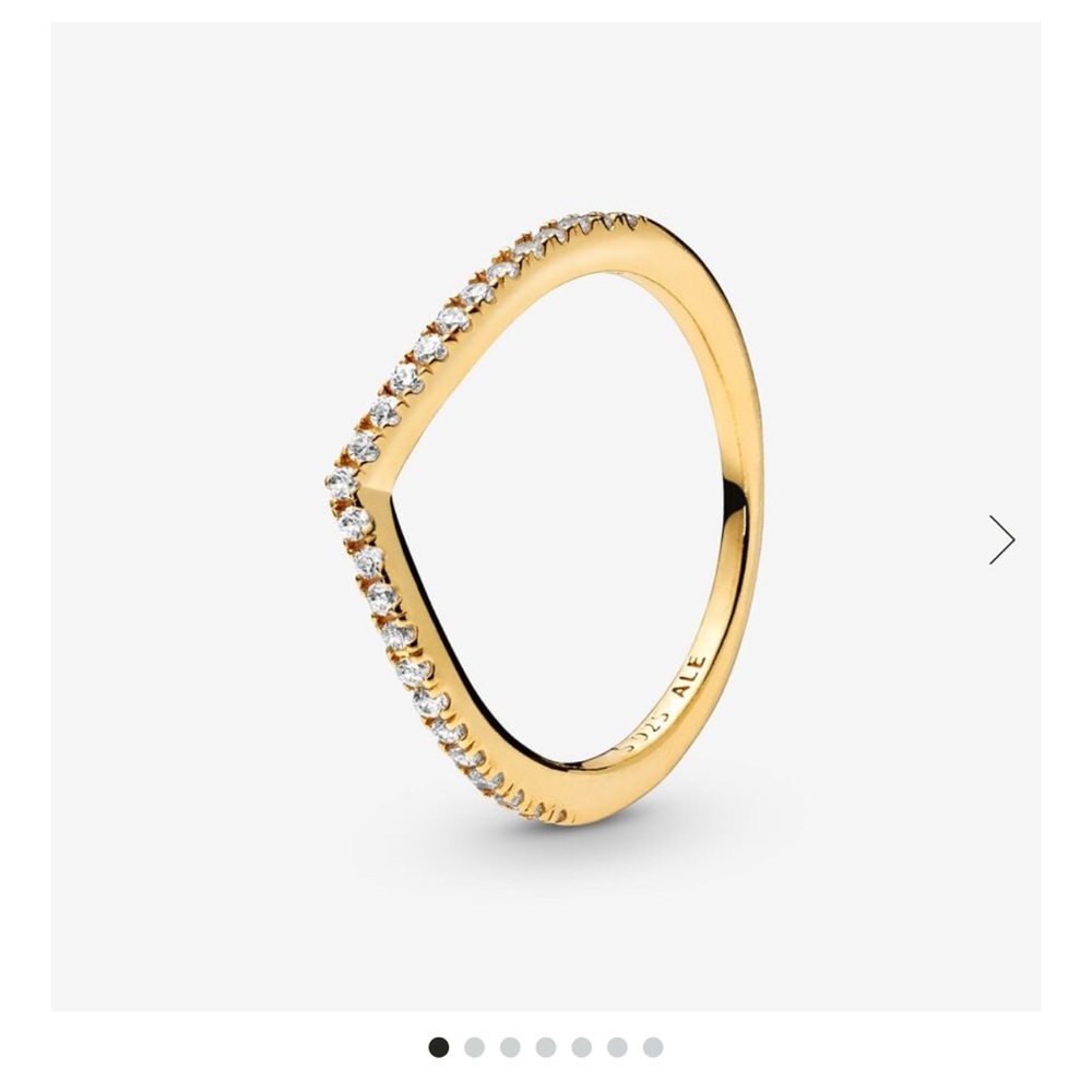 Pandora Wishbone ring SET OF 2 Sparkling Wishbone Ring